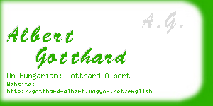 albert gotthard business card